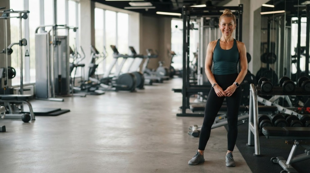 Fitnesstrainerin Elena Weber im Studio
